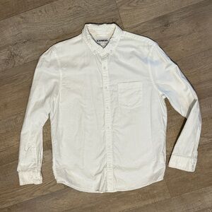 Express Men's Classic White Button-Down Shirt